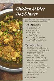 Chicken Rice Dog Dinner Recipe Healthy Dog Food Recipes Dog Food Recipes Dinner