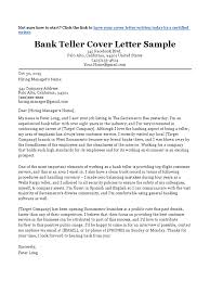 Bank tellers need to be very vigilant as they need to verify information on checks and documents in order to ensure that everything is in order. Bank Teller Cover Letter Sample Msword Download Banks Economies