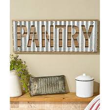 Horizontal corrugated metal fence panel. Corrugated Metal Wall Signs Wood Metal Authentic Diy Look Home Pantry Laundry Pantry Walmart Com Walmart Com