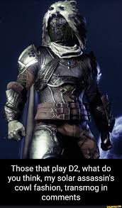 Tried Making Assassin'S Cowl Look Nice : R/Destinyfashion