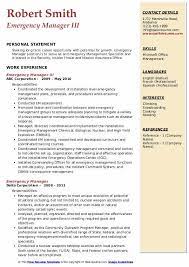 Emergency manager resume samples with headline, objective statement, description and skills examples. Emergency Manager Resume Samples Qwikresume