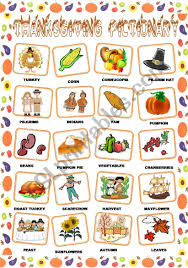 Maybe you would like to learn more about one of these? Thanksgiving Pictionary Esl Worksheet By Lupiscasu