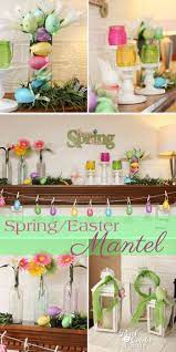 Easter Spring Mantel Spring Easter Decor Easter Spring Easter Decorations