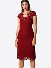 Ivy Oak Cocktailjurk In Vuurrood About You In 2020 Cocktailjurk Jurk Bruiloft Decollete