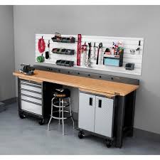 Get those big plastic storage bins up off the garage floor and onto the ceiling! Garage Wall Systems Home Depot Paulbabbitt Com