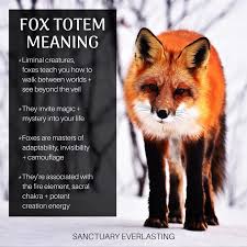 Foxes Are All About Magic Mystery They Walk Between Worlds And Can Teach You How To Tap Into Your Psychic Abi Fox Totem Spirit Animal Meaning Totem Meaning