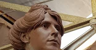First glimpse of Annie Kenney statue