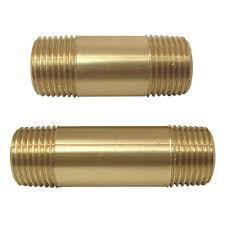 Brass Plumbing Fittings Long Nipple Male NPTF Thread