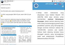 Jalur sm itb (seleksi mandiri). Heboh Syarat Tabungan Rp 100 Juta Bagi Mahasiswa Seleksi Mandiri Itb Beri Penjelasan