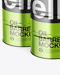 Download Metallic Oil Barrels Mockup In Barrel Mockups On Yellow Images Object Mockups