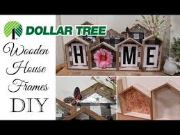 New Dollar Tree Wooden House Frames Diy Youtube Diy Dollar Tree Decor Dollar Tree Diy Crafts Dollar Tree Diy