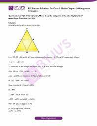 Solution key enter sss, sas, asa, aas, hl, la, ll, or ha, to indicate the method you would use to prove that the two triangles are congruent. Rd Sharma Solutions Class 9 Chapter 10 Congruent Triangles