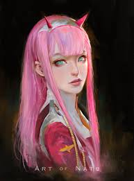 Zero Two Art Of Nate On Artstation At Https Www Artstation Com Artwork Q96rdz Art Zero Two Anime