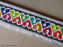 Easy And Innovative Multicolored Border Rangoli Easy Rangoli Designs With Colors By Rangoli Border Designs Colorful Rangoli Designs Free Hand Rangoli Design