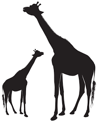 Giraffes Silhouette Png Clip Art Image Giraffe Silhouette Elephant Silhouette Africa Painting