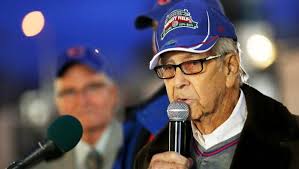 Fans Rally for the Chicago Cubs in Riehle Plaza