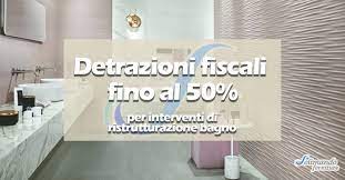 Se gli interventi che intende effettuare nel bagno riguardano anche l'impianto idraulico lei ha diritto alla detrazione per ristrutturazione al 50%. Detrazioni Fiscali Per La Ristrutturazione Del Bagno Solimando Forniture