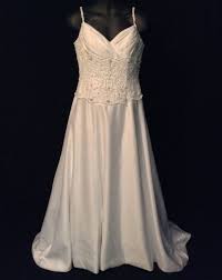 Christian Michele White Silk A Line Wedding Gown Sleeveless Beading Size 16 Ebay Wedding Dresses Ebay Sleeveless Wedding Dress Wedding Dresses