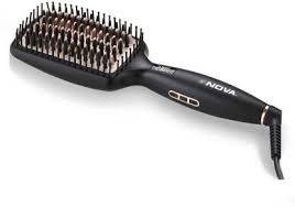 The comb acts as a protective cover against the heating plate to prevent the hair from burning. Nova Nhs 904 Heated Straightening Smoothing Brush Hair Straightener Nova Flipkart Com