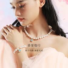 Meow ocean star cat puppy pet pearl necklace