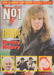 Joey Tempest No 1 Mag 1986 Joey Tempest Europe Band Valley Girls