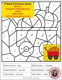 Free Thanksgiving Music Activities Color By Music Notes And Rests One Thanksgivin Thanksgiving Music Activities Thanksgiving Music Music Lessons For Kids