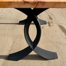Metal coffee table legs trapezoid style made by balasagun craftmanship. Sculpted Steel Designer Table Legs Marshbeck Flowyline Uk