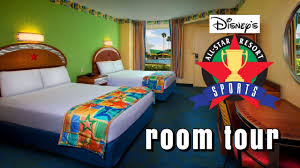 Book a vacation package at disney's all star sports resort in orlando, florida. Disney S All Star Sports Resort Room Tour Youtube