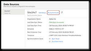 Site24x7 L Zoho Analytics Help