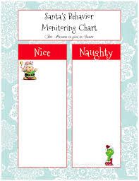 Free Naughty And Nice Behavior Chart To Help You Keep Up