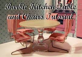 How To Make A Barbie Kitchen Table And Chairs Barbie Kitchen Barbie Doll House Homemade Furniture