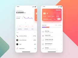 Monzo Mobile Bank App Concept Credit Card App Banking App Finance App