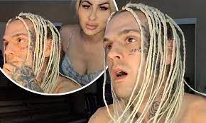 Aaron Carter reveals blond braids and kisses girlfriend Melanie Martin  weeks after porn debut | Daily Mail Online