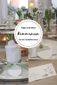 Tischdekoration Zur Kommunion Mit Sendmoments Tischlein Deck Dich In 2020 Kommunion Tischdekoration Dekoration