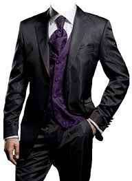 Black 3 Piece Suit Wedding 3 Piece Suit Black Over Purple Wedding Suits Men Suits Mens Suits