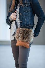 Fur And Leather Handbag Fur Purse Fur Fashion Fur Accessories