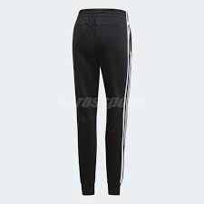 Details About Adidas Women Essentials 3 Stripes Pant Black White Running Workout Sport Dp2380