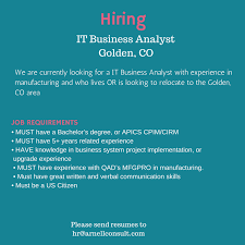 Arnell Consulting On Twitter Business Analyst Analyst Job S