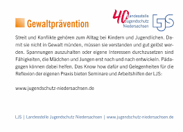 Beim ‚bundesministerium für familie, senioren, frauen und jugend' kann nun der ‚entwurf eines jugendschutzgesetzes (juschg)' abgerufen werden, dem das bundeskabinett am 08. 40 Jahre Ljs 2018 Landesstelle Jugendschutz Niedersachsen
