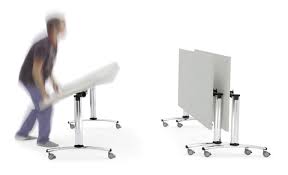 Retail folding table on wheels. Folding Table With Wheels Melamine Top Idfdesign