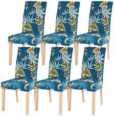 Dining Room Chair Covers Slipcovers Set Of 6 Searchi Spandex Fabric Fit Stretch Removable Kitchen Chair Covers Chair Covers Slipcover Dining Room Chair Covers