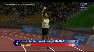 Sukan asia tenggara 2019 adalah suatu temasya sukan berperingkat rantau asia tenggara yang diadakan di filipina pada 30 november sehingga 11 disember 2019. Muhammad Haiqal Hanafi Raja Pecut Asia Tenggara 2019