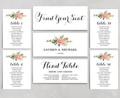 Wedding Seating Chart Template Header Signs And By