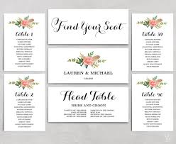 wedding seating chart template header signs and by