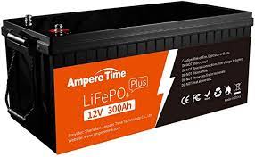 Amazon Com Ampere Time 12v 300ah Lithium Iron Phosphate Lifepo4 Deep Cycle Battery Built In 200a Bms 4000 Cycles 400amp Ma In 2021 Deep Cycle Battery Solar Ampere