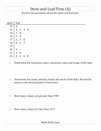 Stem And Leaf Plots Worksheet Best Of Stem And Leaf Plot Questions With Data Counts Of About 25 In 2020 Line Plot Worksheets Reading Worksheets This Or That Questions