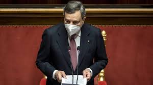 September 1947 in rom) ist ein italienischer wirtschaftswissenschaftler und zentralbanker, der zwischen 2011 und 2019 präsident der europäischen zentralbank (ezb) war. Italiens Ministerprasident Draghi Stellt Regierungsprogramm Vor