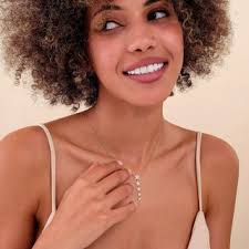 0.25 TCW Stunning Round Cut 5 Stars Lariat Moissanite Diamond Necklace