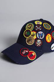 Dsquared2 Bad Scout Baseball Cap Dark Blue Hats For Men Official Store Hats For Men Hats Dsquared2