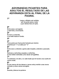 Los acertijos para adultos son más que recomendables por las enormes ventajas que ofrecen en la vida cotidiana. Adivinanzas Picantes Para Adultos Pdf Comida Y Bebida Alimentos